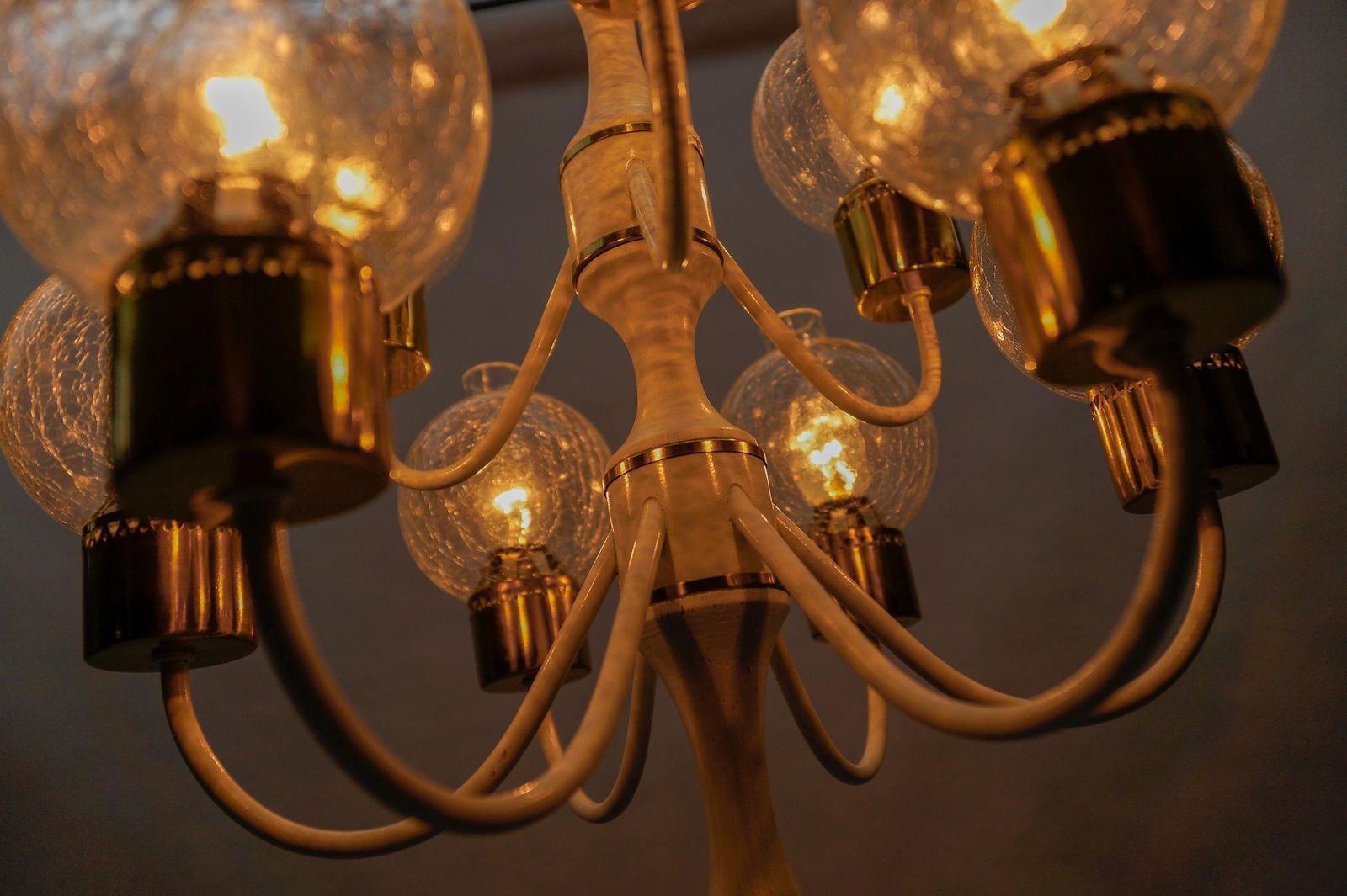 photo furniture Nine Armed Tulipan Pendant Lamp Or Chandelier By Kaiser Mid Century Modern 1960