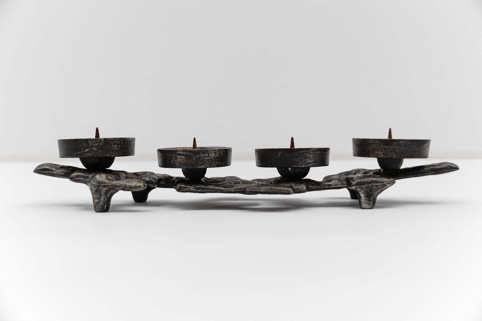 Pair Of Wrought Iron Artist Brutalist Candleholder, 1960s Austria photo furniture