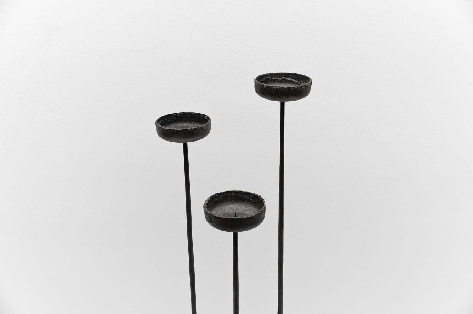 Large Floor Wrought Candle Holder By Manfred Bredohl Vulkanschmiede, 1970s photo Home Decor
