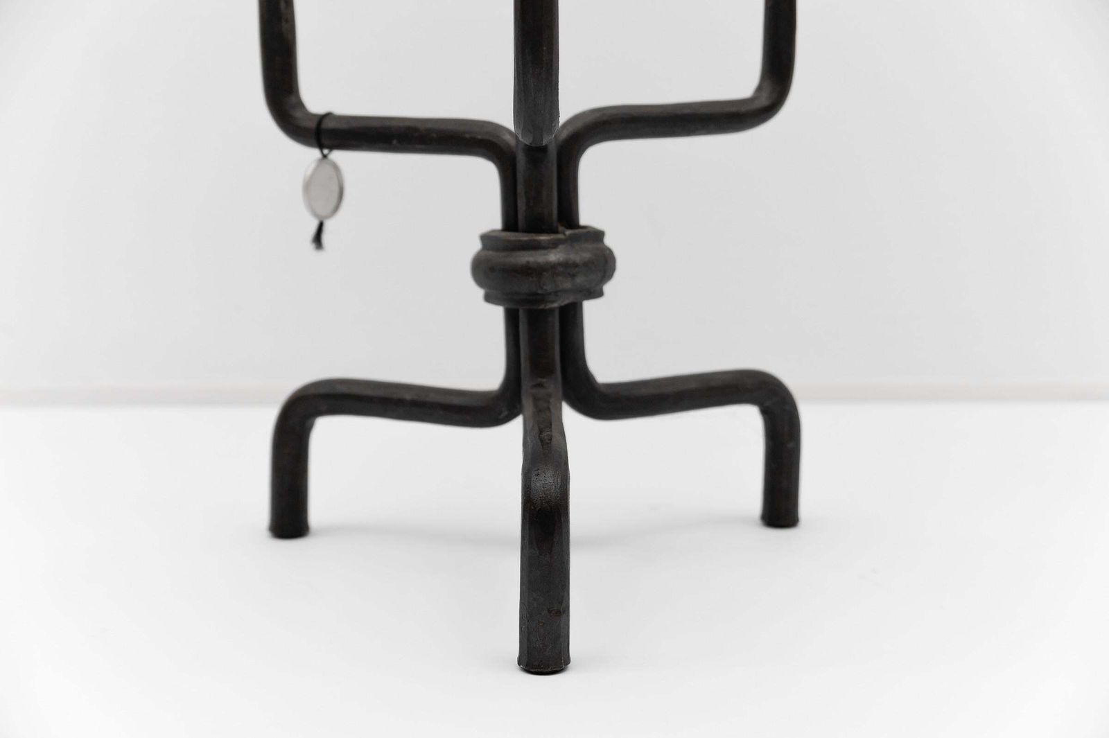 Large Floor Wrought Candle Holder By Manfred Bredohl Vulkanschmiede, 1970s photo vintage