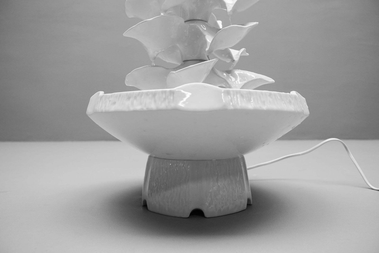 photo furniture Awesome Electrical Porcelain Room Fountain, 1960s Italy