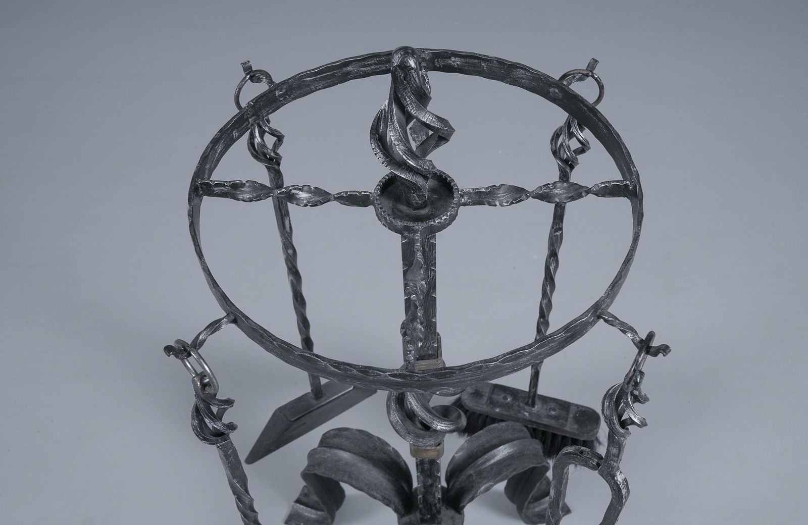 Lovely Round Cast Iron Fireplace Tool, 1950s, Austria photo 807.0