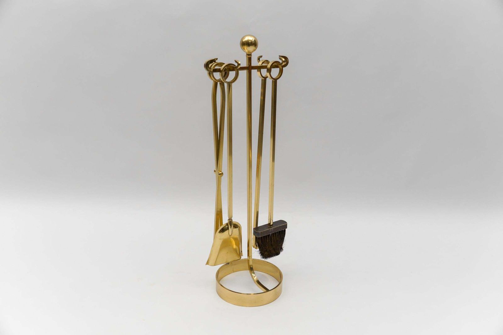 Set Of Elegant Four Arts & Crafts Fire Utensils On A Matching Stand photo Home Fixtures