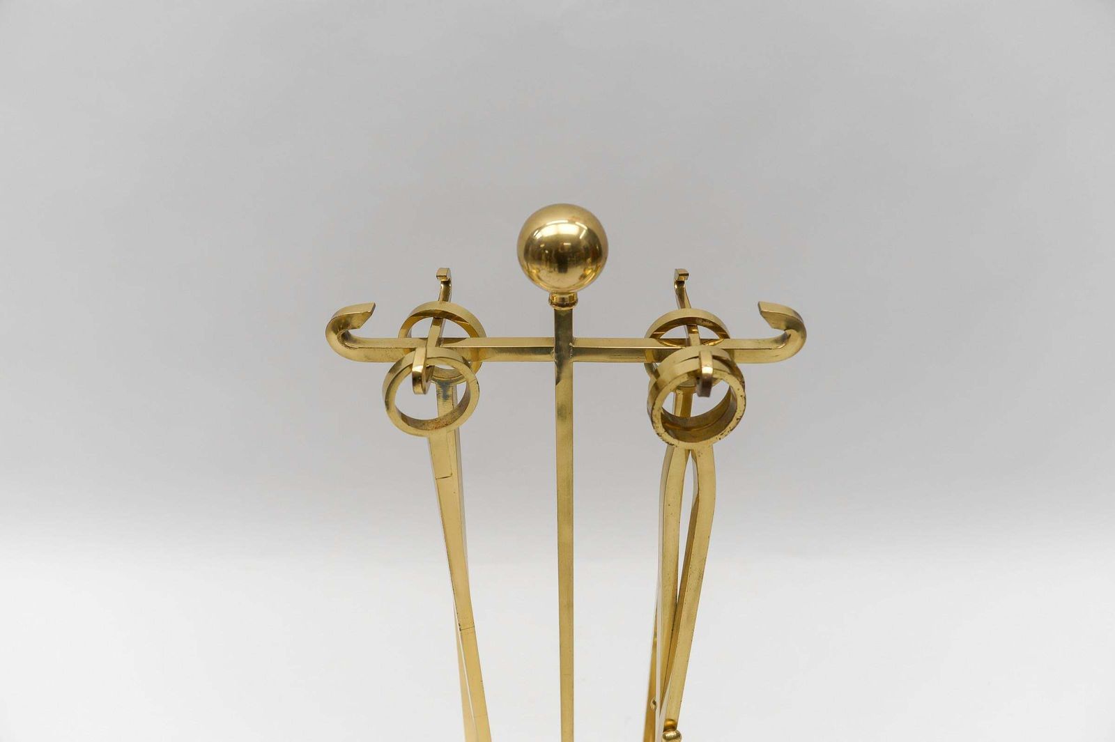 Set Of Elegant Four Arts & Crafts Fire Utensils On A Matching Stand photo 1019.0