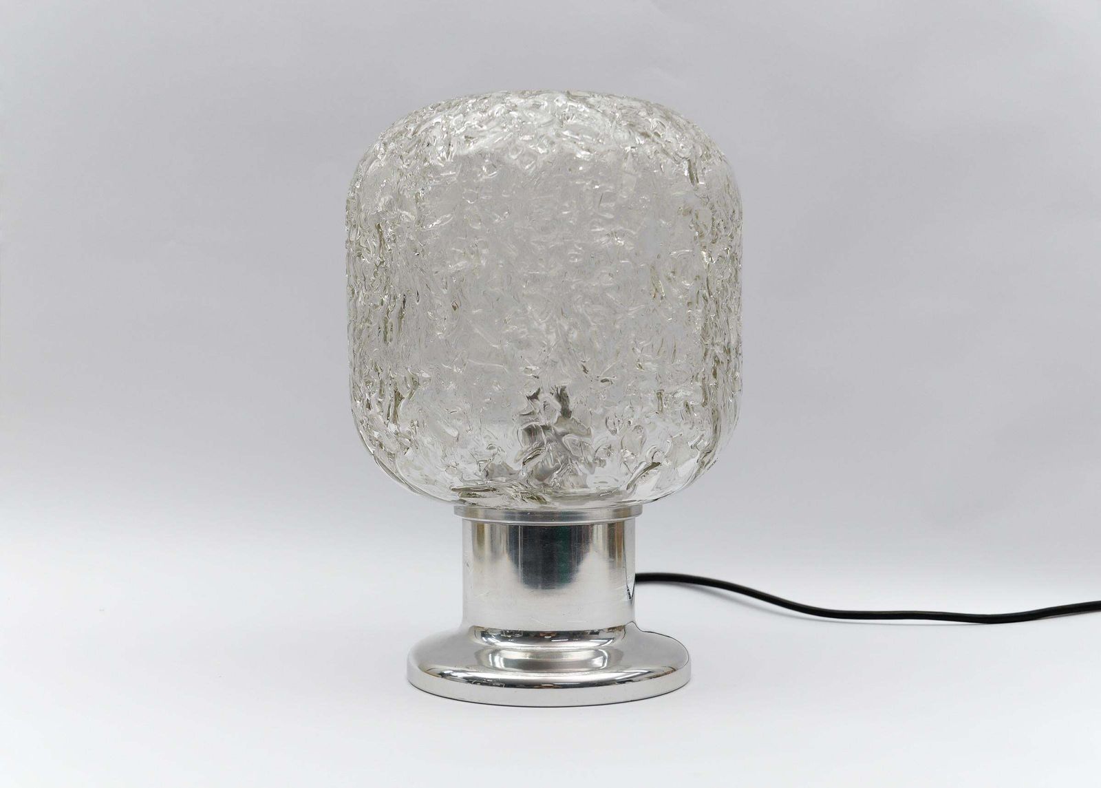 Lovely Mid Century Modern Blown Murano Glass Table Lamp By Doria, 1960s Germany photo furniture