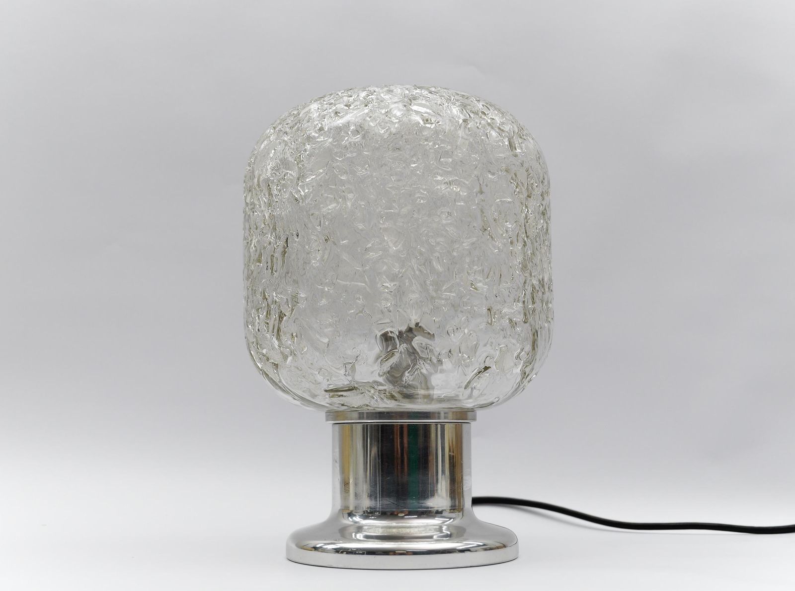 Lovely Mid Century Modern Blown Murano Glass Table Lamp By Doria, 1960s Germany photo for sale