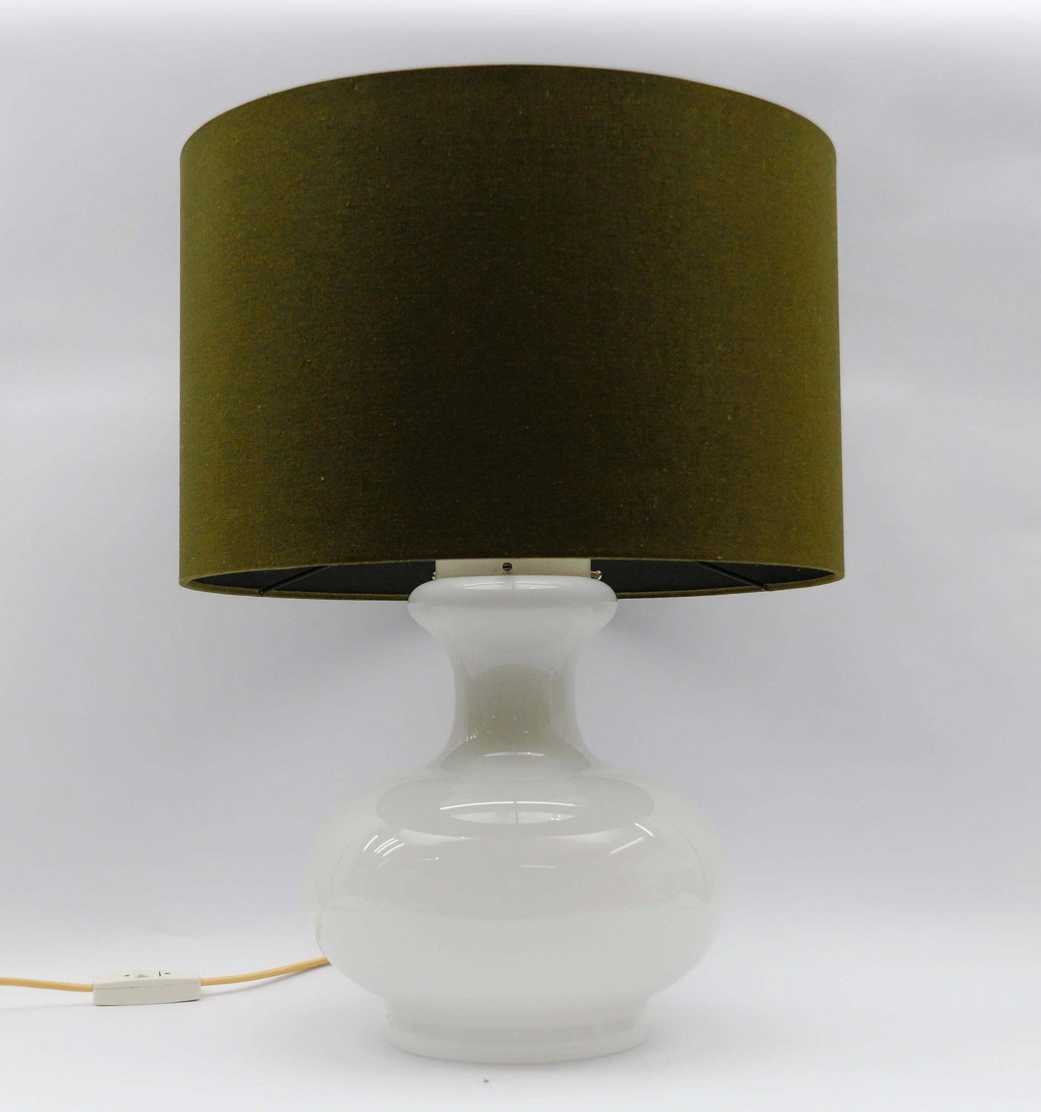 Lovely Pair Of Mid Century Modern Opal Glass Table Lamp Bases, 1960s photo 1189.0