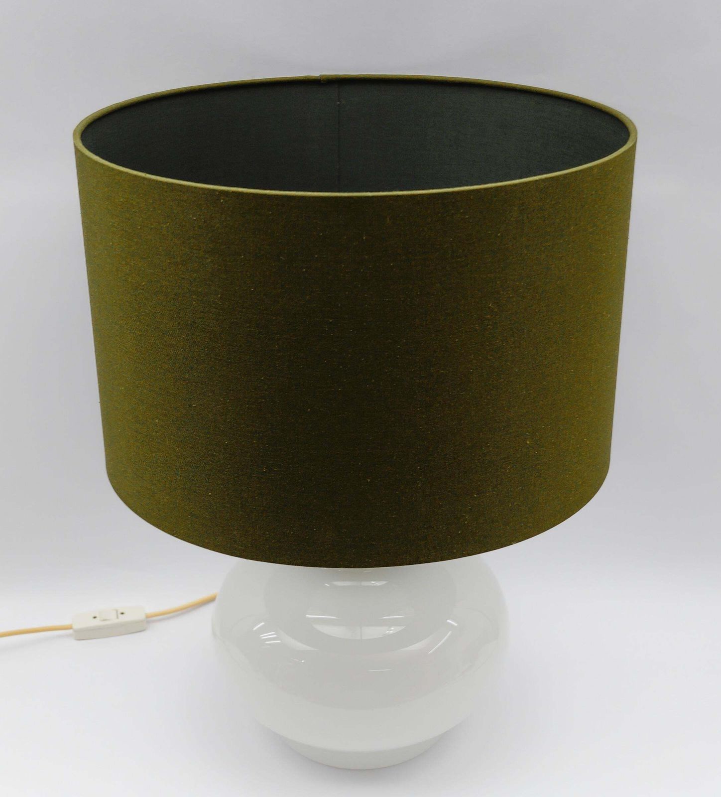 Lovely Pair Of Mid Century Modern Opal Glass Table Lamp Bases, 1960s photo buy