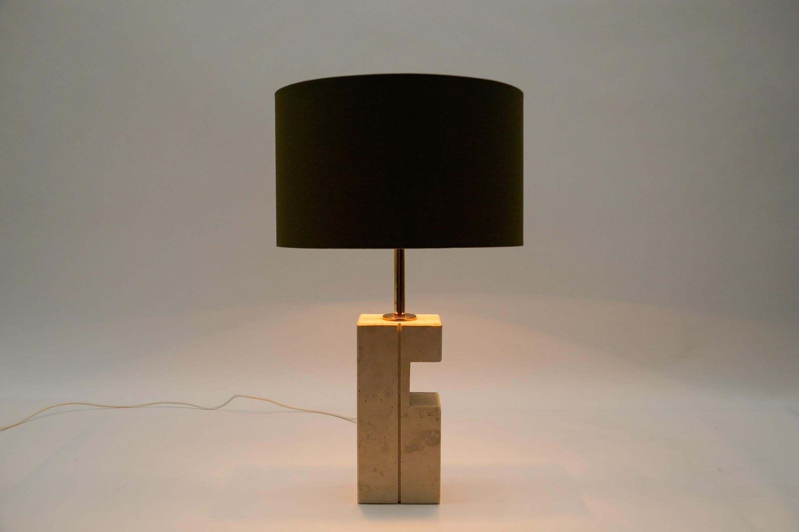 photo buy Lovely Travertine Table Lamp By Giuliano Cesari For Nucleo Sormani, 1960s, Italy