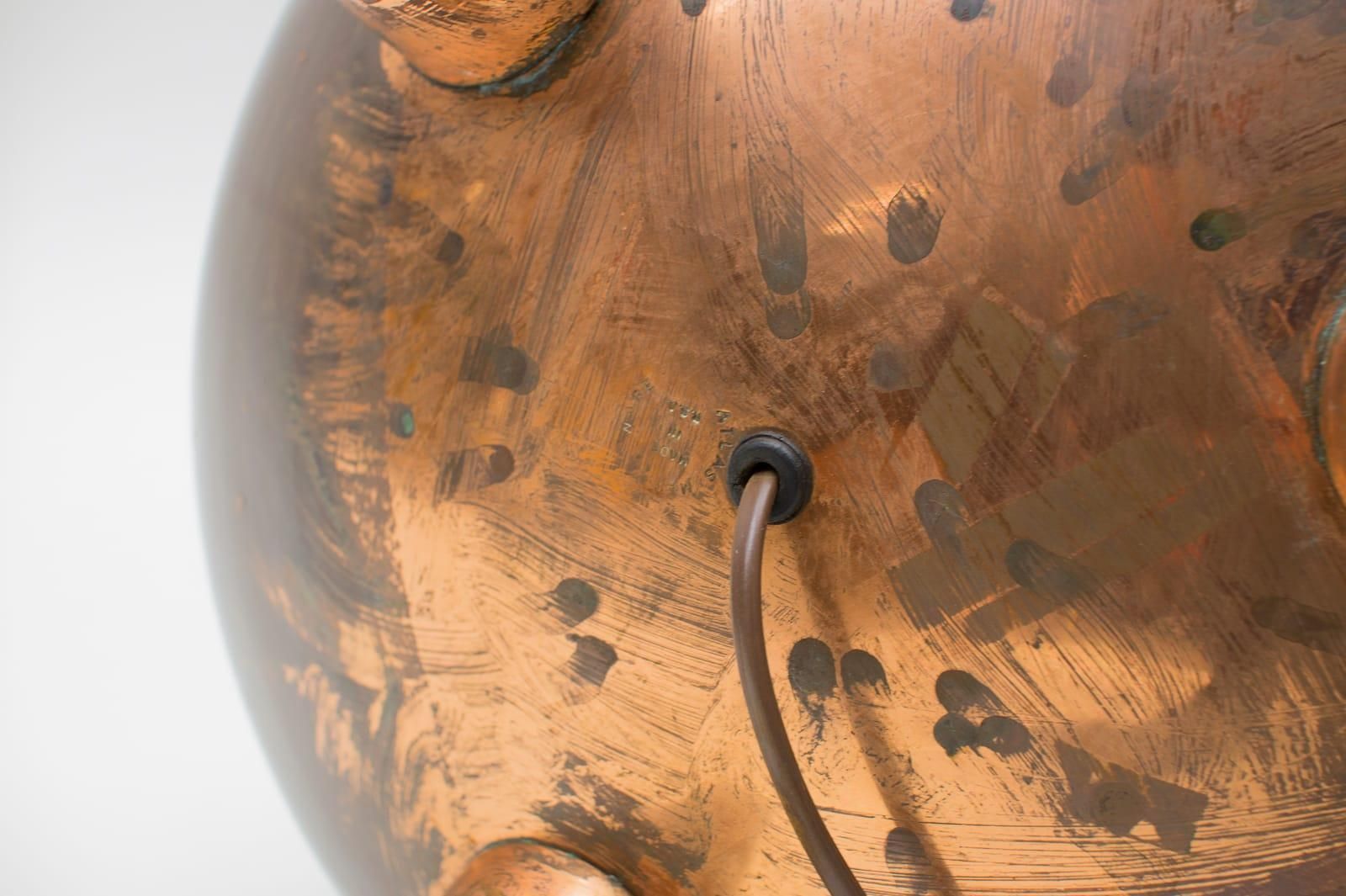 photo vinterior Very Rare Handmade Copper Floor Lamp From R.S.A., South Africa, 1970s