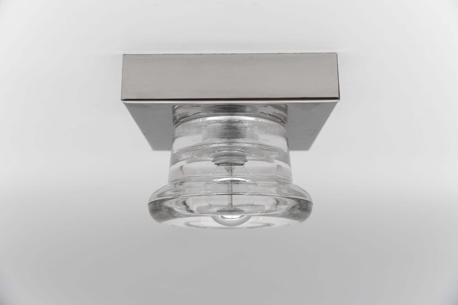 Lovely Glass Wall Or Ceiling Light By Gebrüder Cosack, Germany 1960s photo for sale