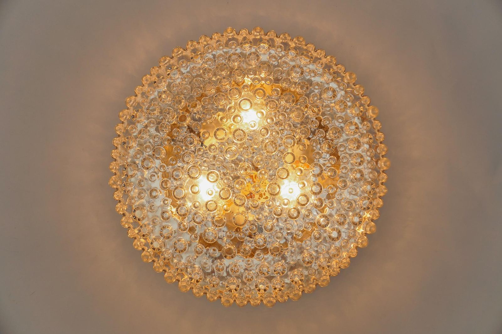 1 Of 2 Huge Bubble Glass Flush Mount By Staff Leuchten, 1960s Germany photo for sale