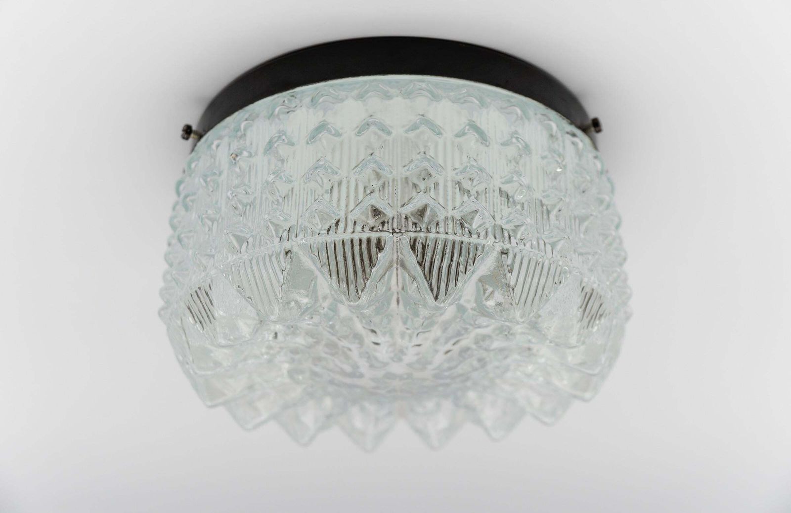 1. Of 2 Lovely Crown Glass Wall Lamp Or Flush Mount Light, 1960s Germany photo furniture