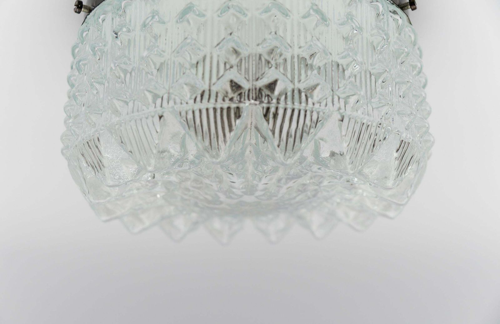 photo for sale 1. Of 2 Lovely Crown Glass Wall Lamp Or Flush Mount Light, 1960s Germany