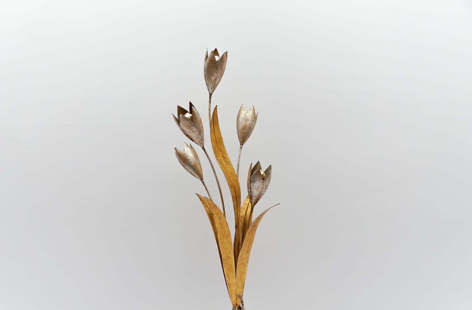 Amazing Gilded Floral Floor Lamp By Hans Kögl, Germany, 1960s photo for sale