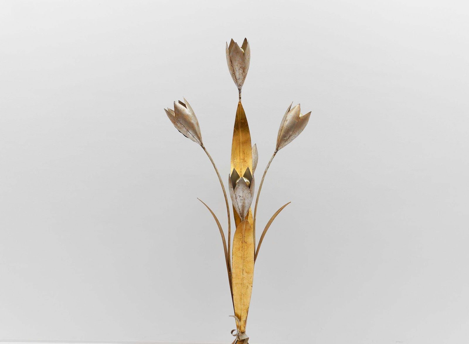 Amazing Gilded Floral Floor Lamp By Hans Kögl, Germany, 1960s photo 2506.0