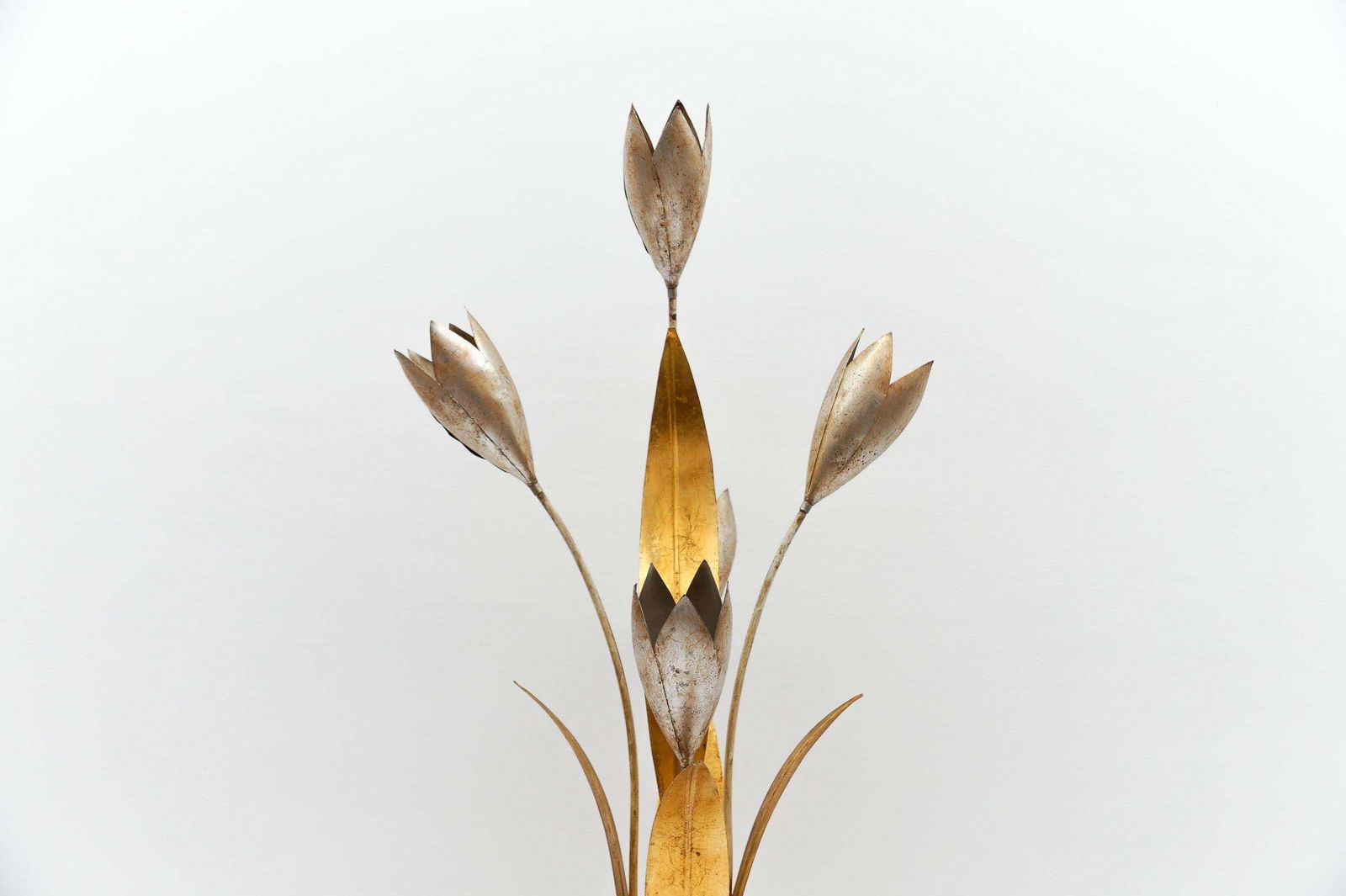 Amazing Gilded Floral Floor Lamp By Hans Kögl, Germany, 1960s photo buy