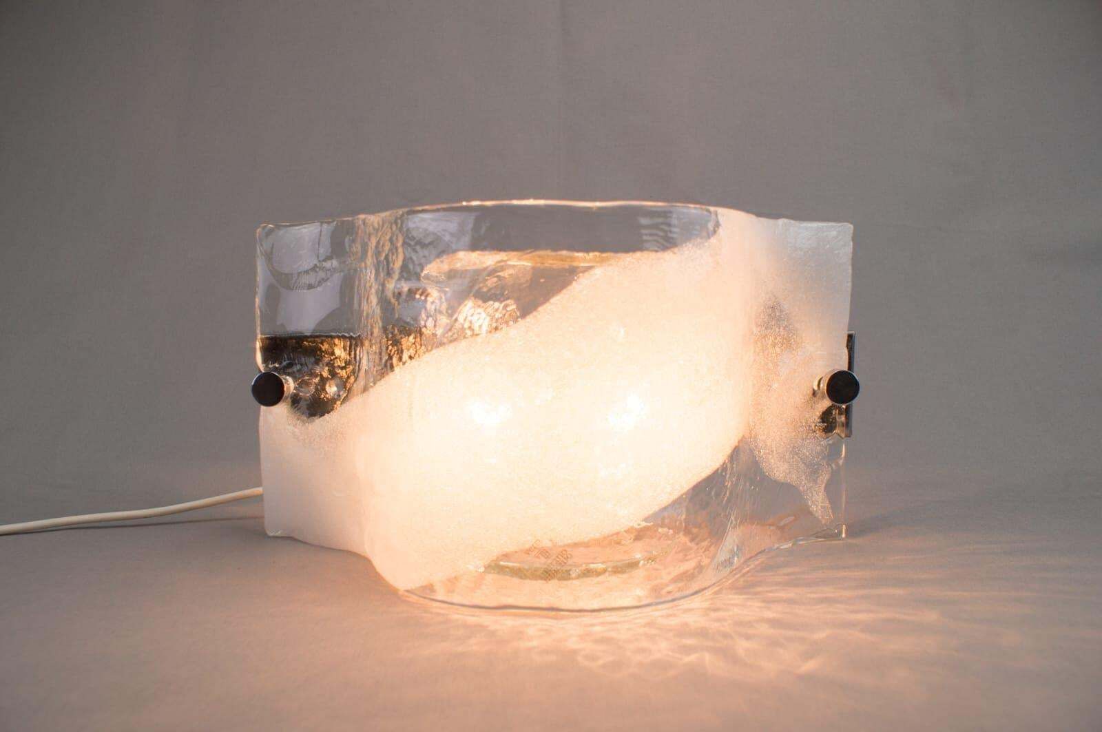 Large Murano Vetri Glass Wall Lamp, Italy 1960s photo furniture