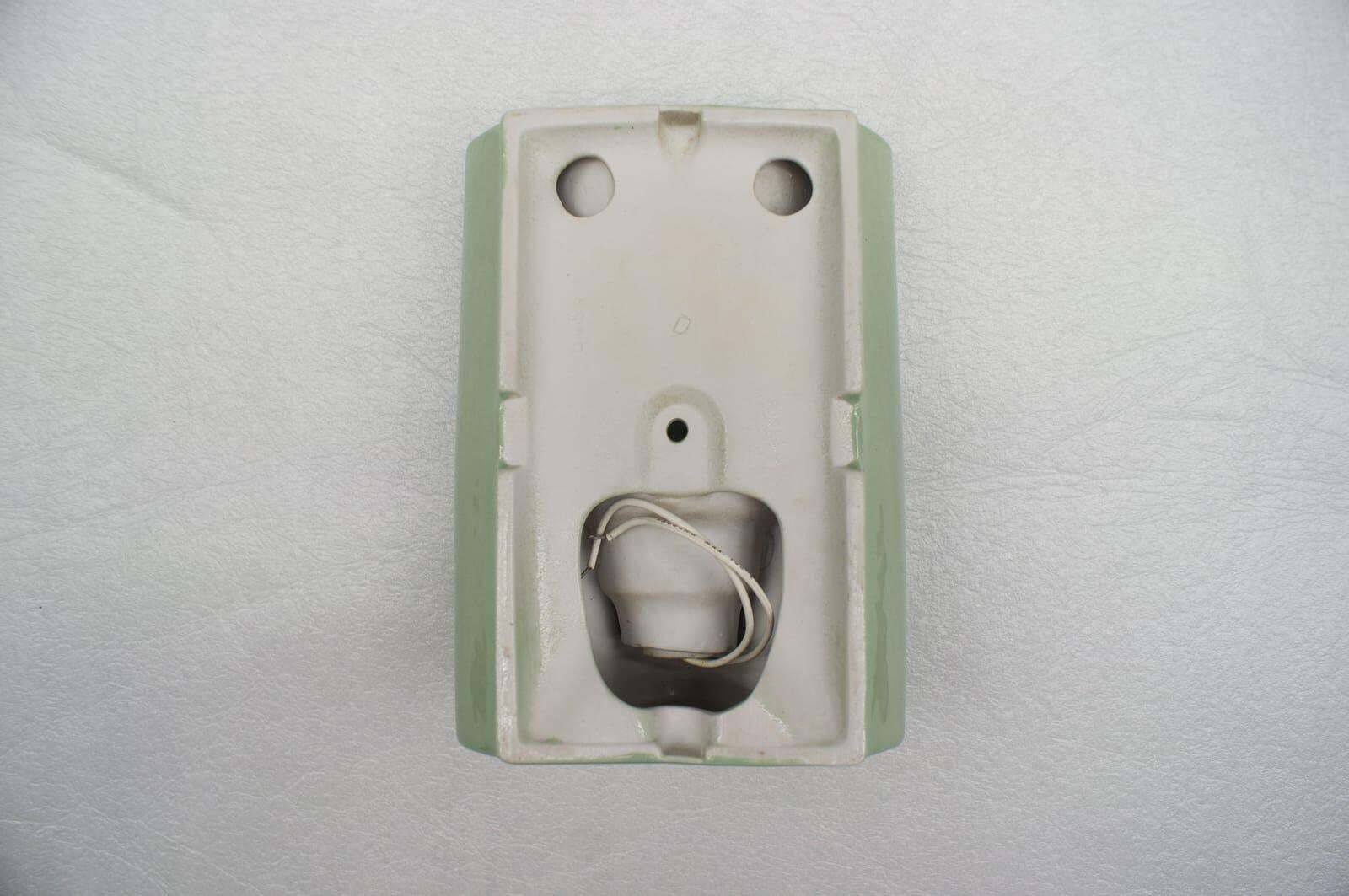 Very Rare Green Wilhelm Wagenfeld Wall Light For Lindner Leuchten Model No. 6454 photo vintage