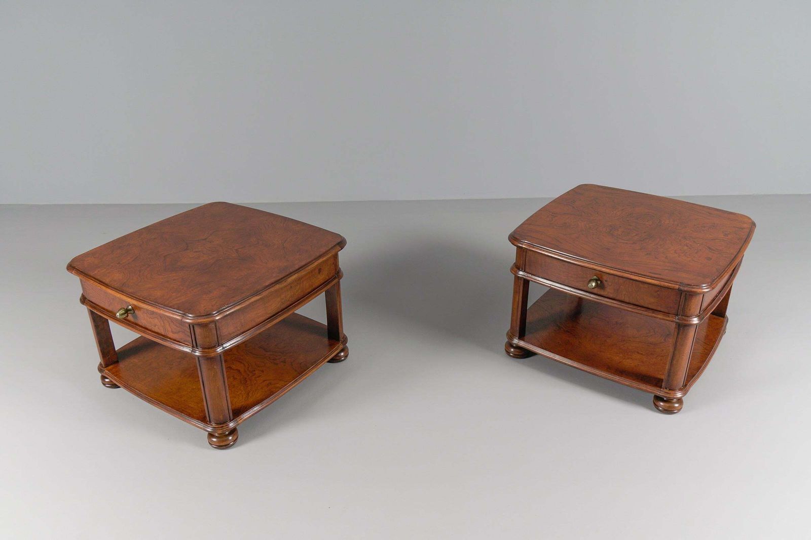 Art Deco Bedside Tables In Mahogany, 1940s, Set Of 2 photo vinterior