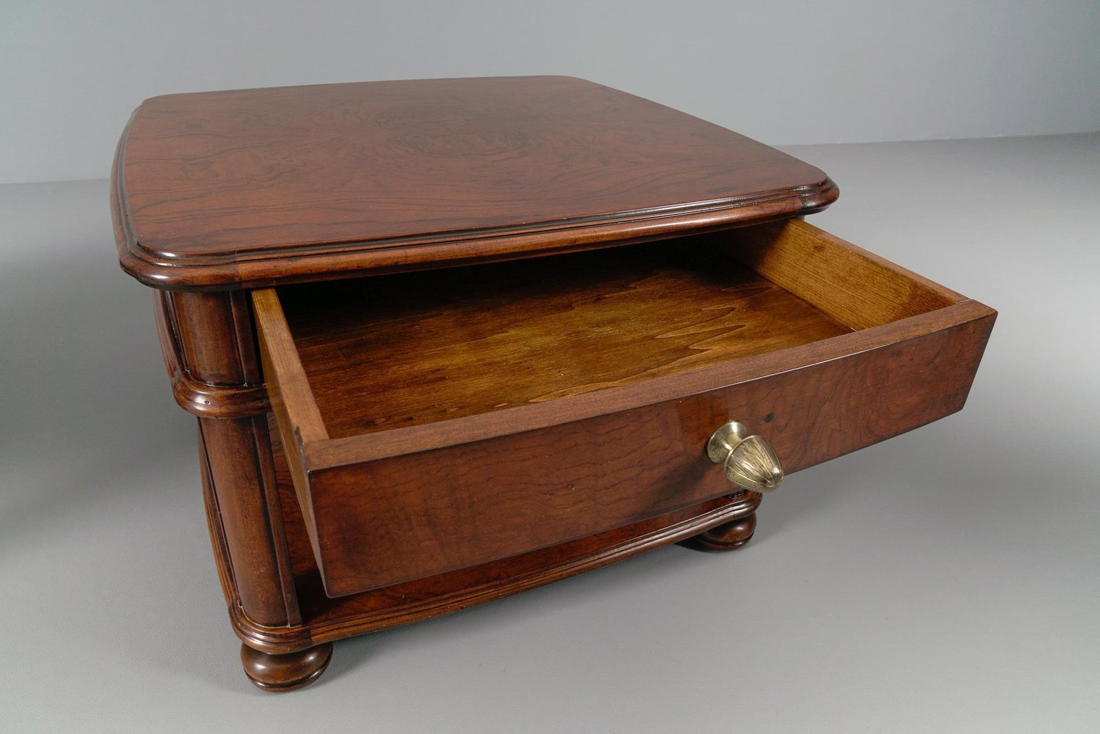 photo for sale Art Deco Bedside Tables In Mahogany, 1940s, Set Of 2