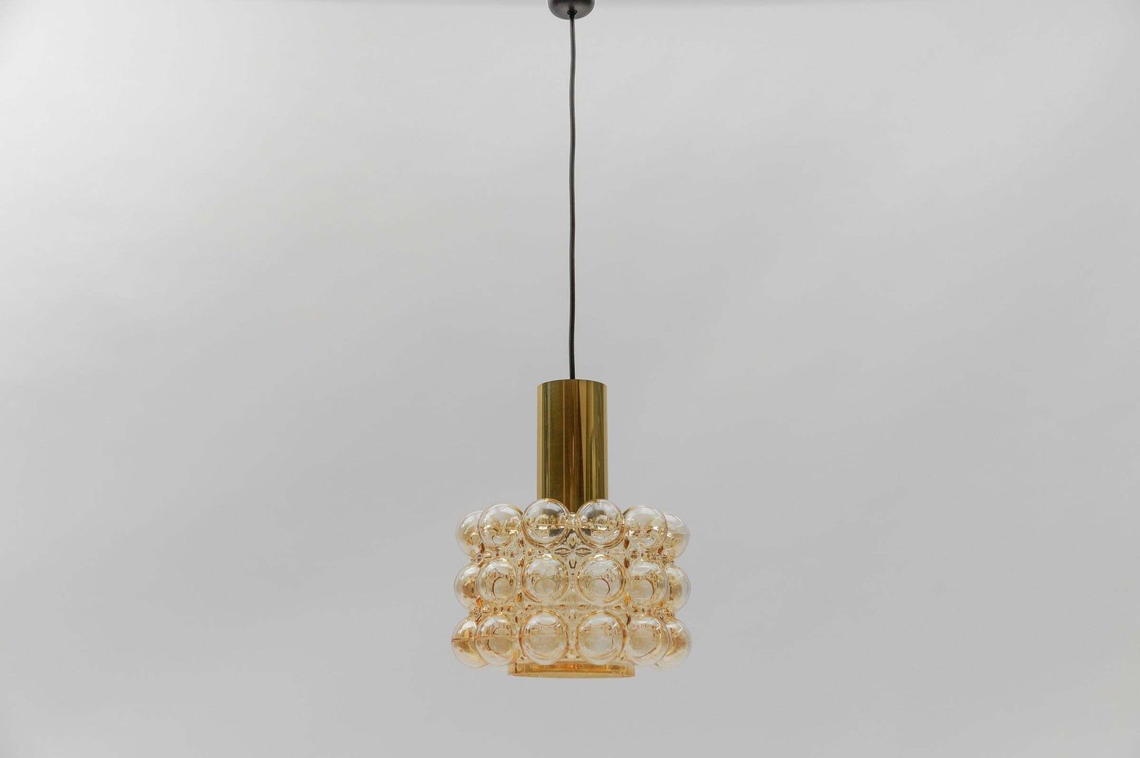 1 Of 2 Amber Bubble Glass Ceiling Lamp By Helena Tynell For Limburg, Germany 196 photo vinterior