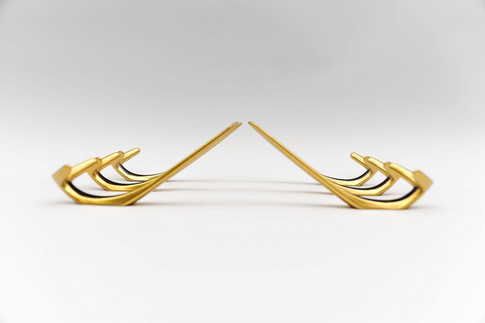 Set Of 6 Mid Century Modern Brass Wall Hooks, Austria, 1960s photo Furniture