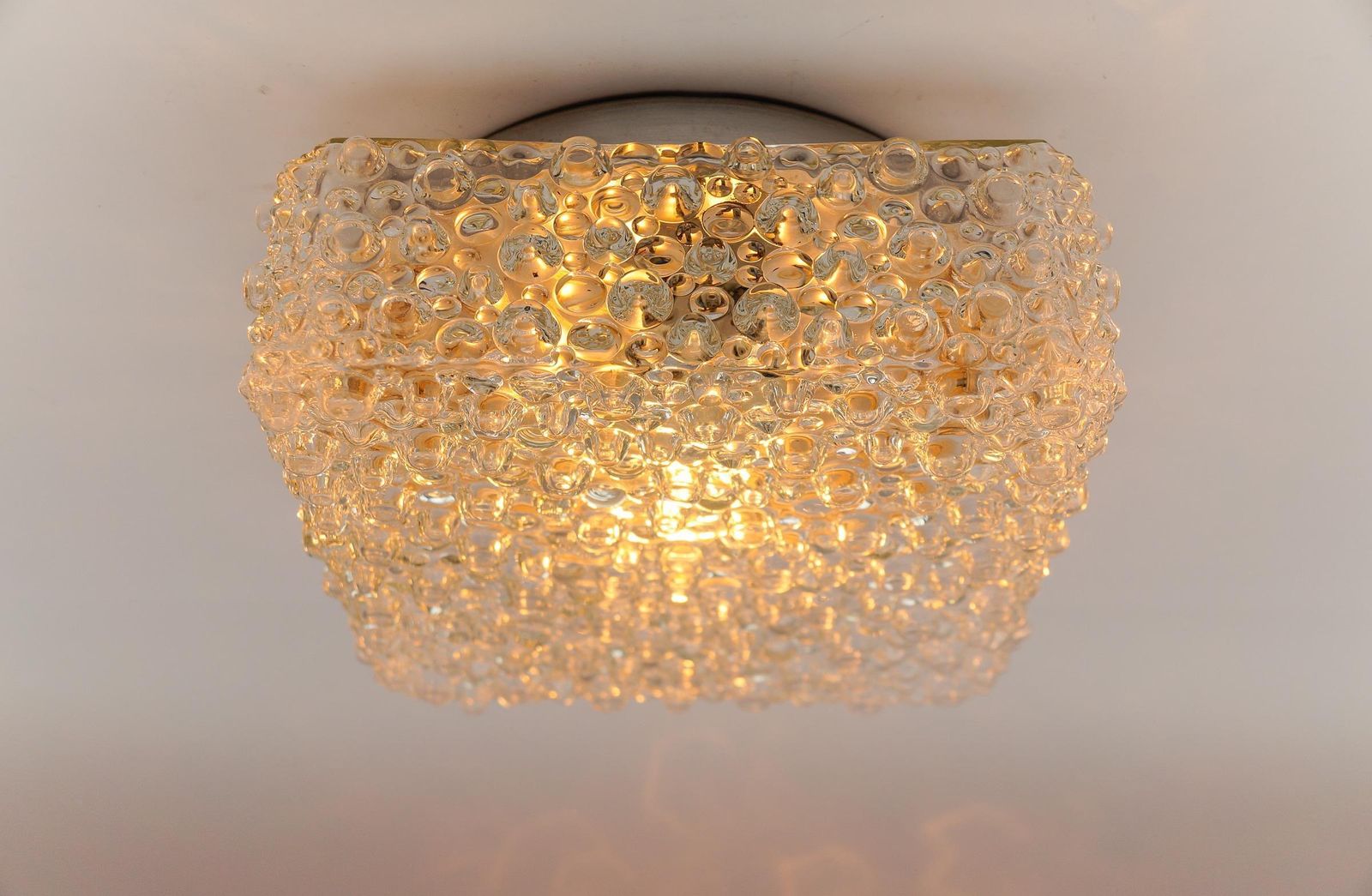 1. Of 2 Clear Lovely Bubble Glass Wall Lamp Or Flush Mount Light, 1960s Germany photo for sale