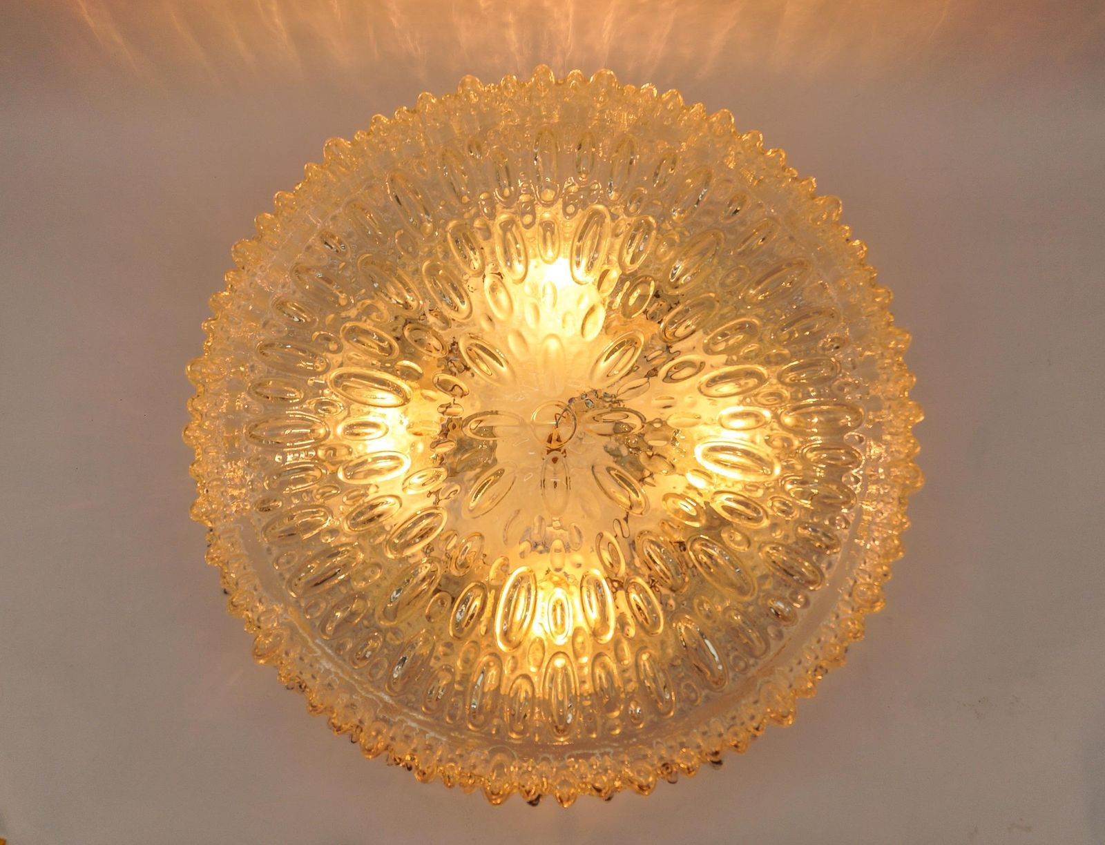 1. Of 3 Huge Bubble Glass Wall Lamp / Flush Mount By Limburg, 1960s Germany photo for sale