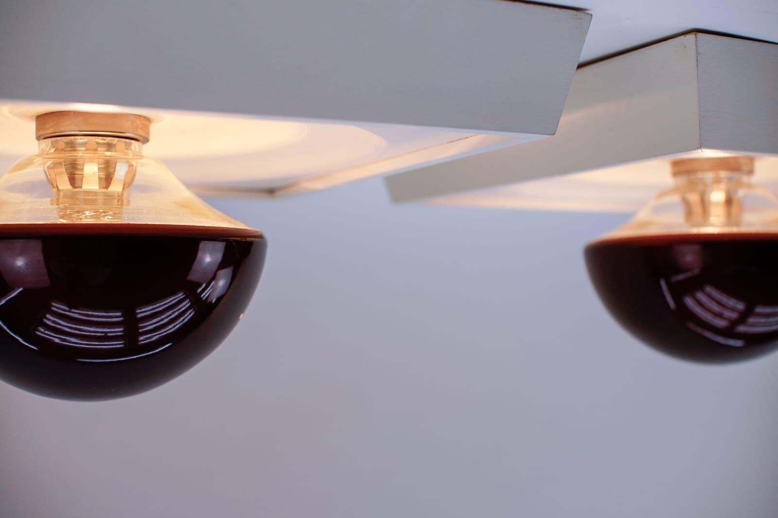Pair Of Rare Flush Mounts Or Wall Lamps By Temde, Switzerland, 1960s photo Lighting