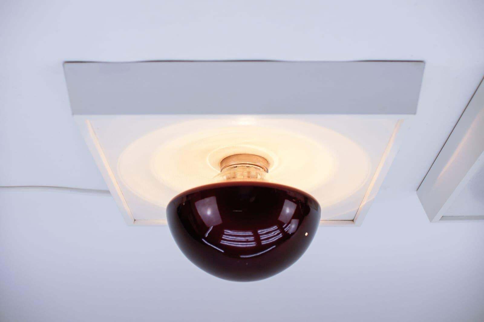 Pair Of Rare Flush Mounts Or Wall Lamps By Temde, Switzerland, 1960s photo vintage