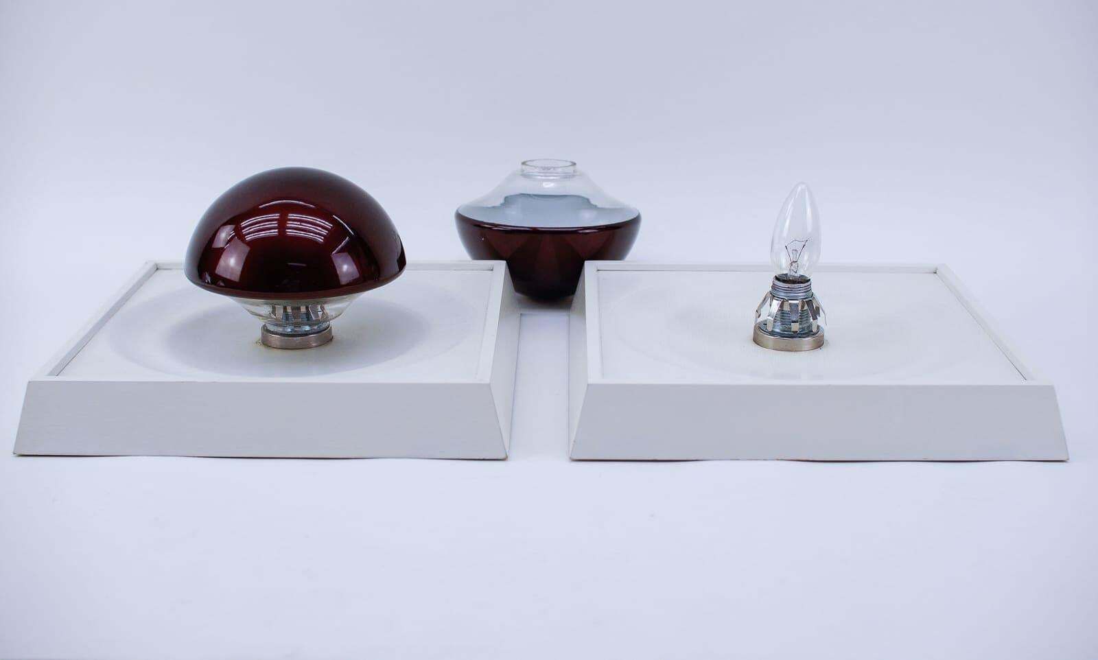 1359.0 Pair Of Rare Flush Mounts Or Wall Lamps By Temde, Switzerland, 1960s photo