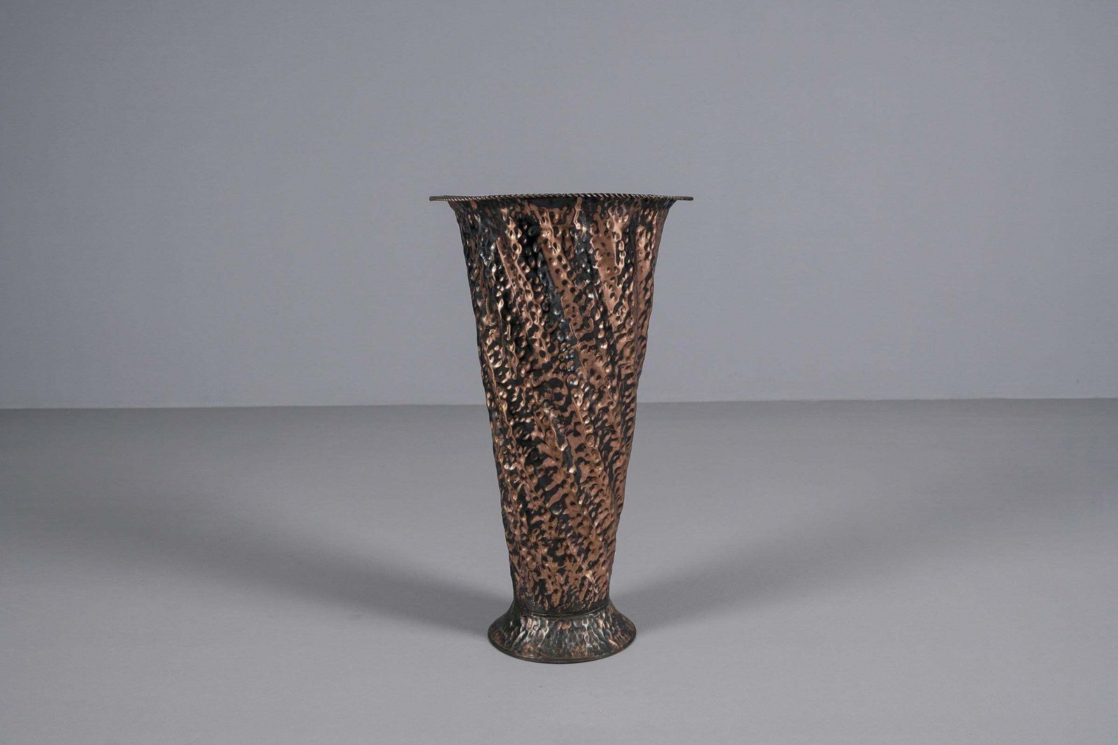 Handmade Hammered Umbrella Stand In Copper, 1960s Austria photo furniture