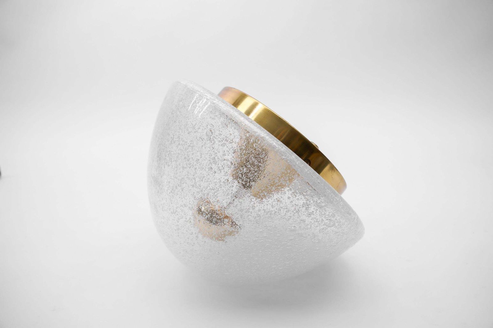 1 Of 4 Mushroom Shaped Glass Lamp In Gold, Germany 1960s photo vinterior