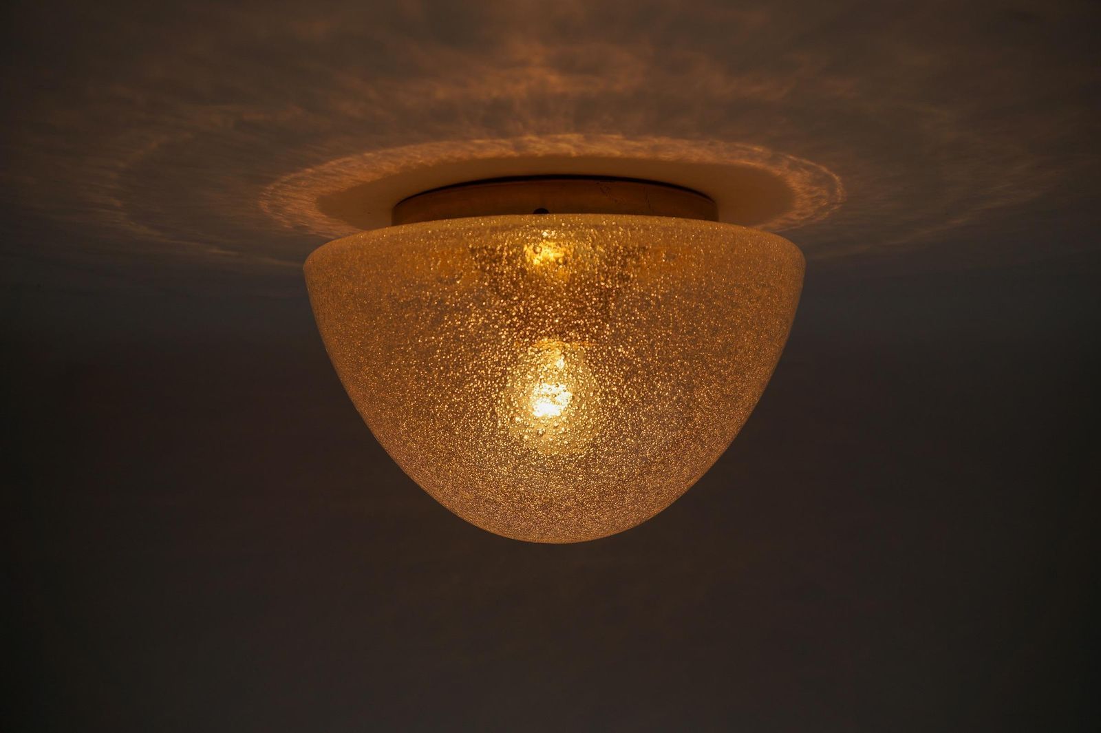 1 Of 3 Mushroom Shaped Glass Lamp In Chrome, Germany 1960s photo for sale