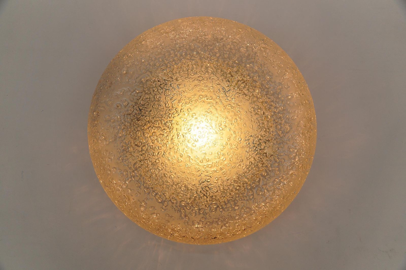 1 Of 3 Frosted Ice Glass Flush Mount From Doria Leuchten, Germany, 1960s photo furniture