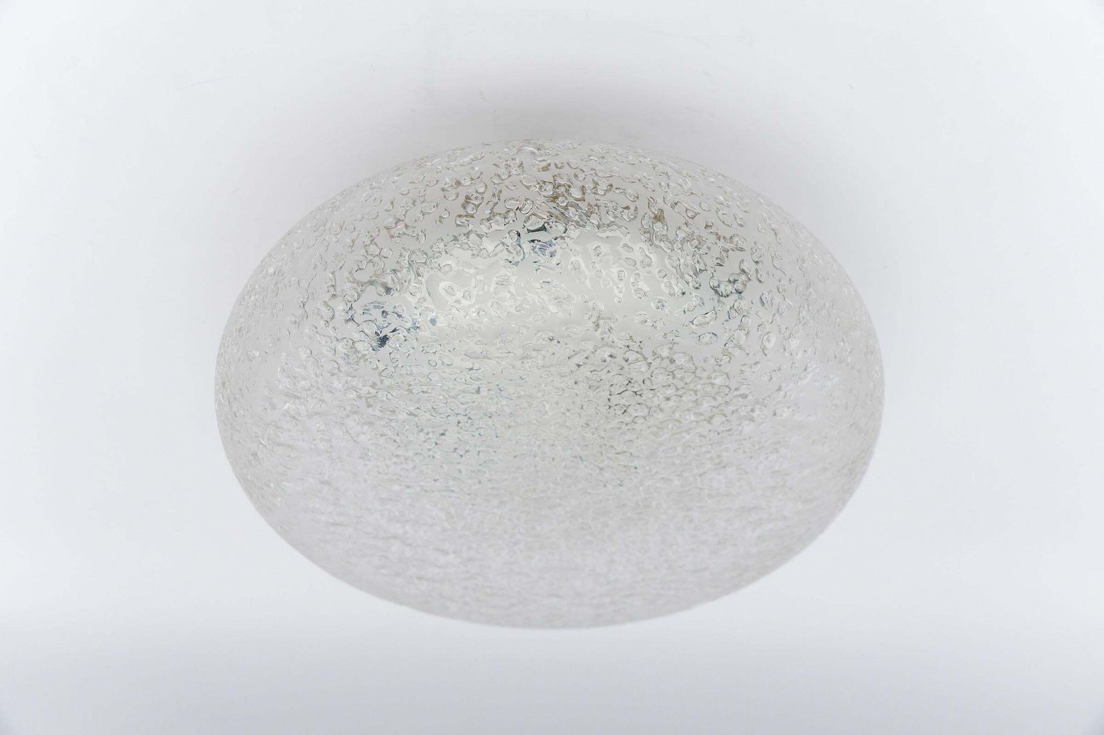 1 Of 3 Frosted Ice Glass Flush Mount From Doria Leuchten, Germany, 1960s photo vinterior