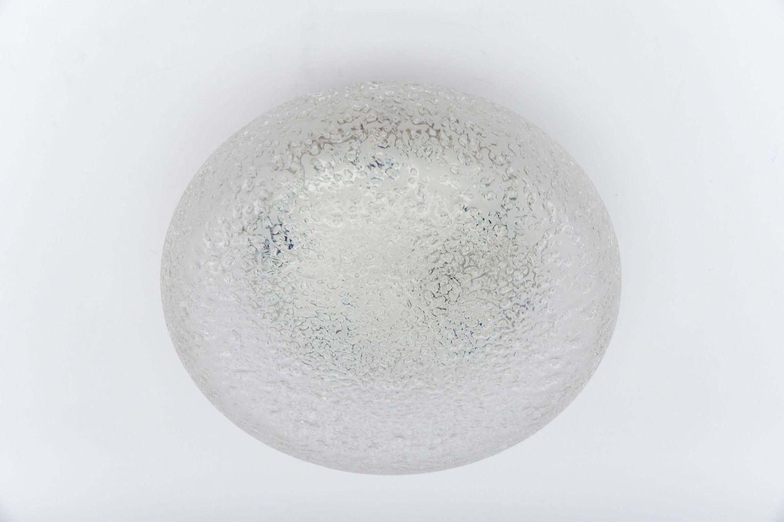 1 Of 3 Frosted Ice Glass Flush Mount From Doria Leuchten, Germany, 1960s photo buy