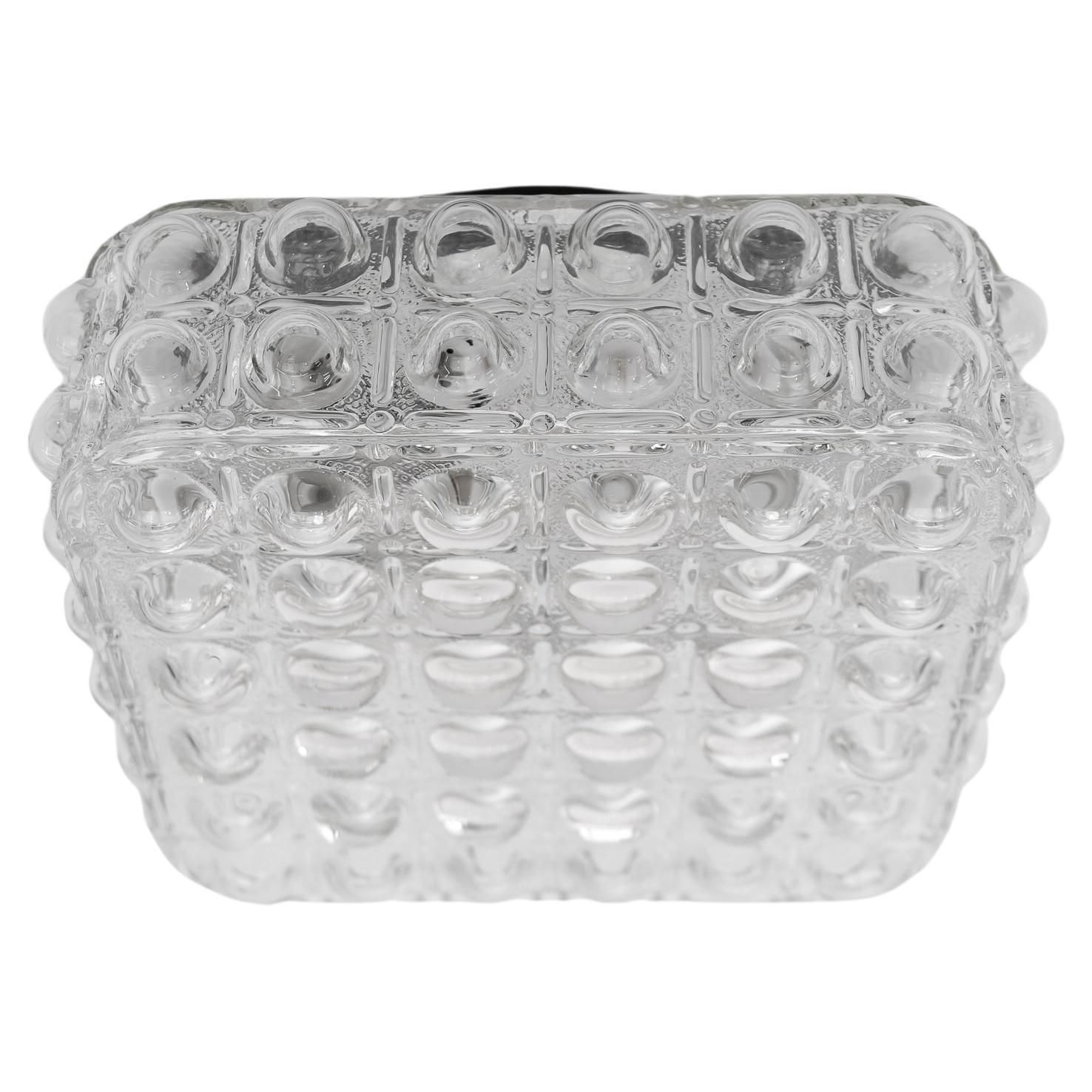 1 Of 3 Clear Bubble Glass Flush Mount Lamp By Helena Tynell, Germany 1960s