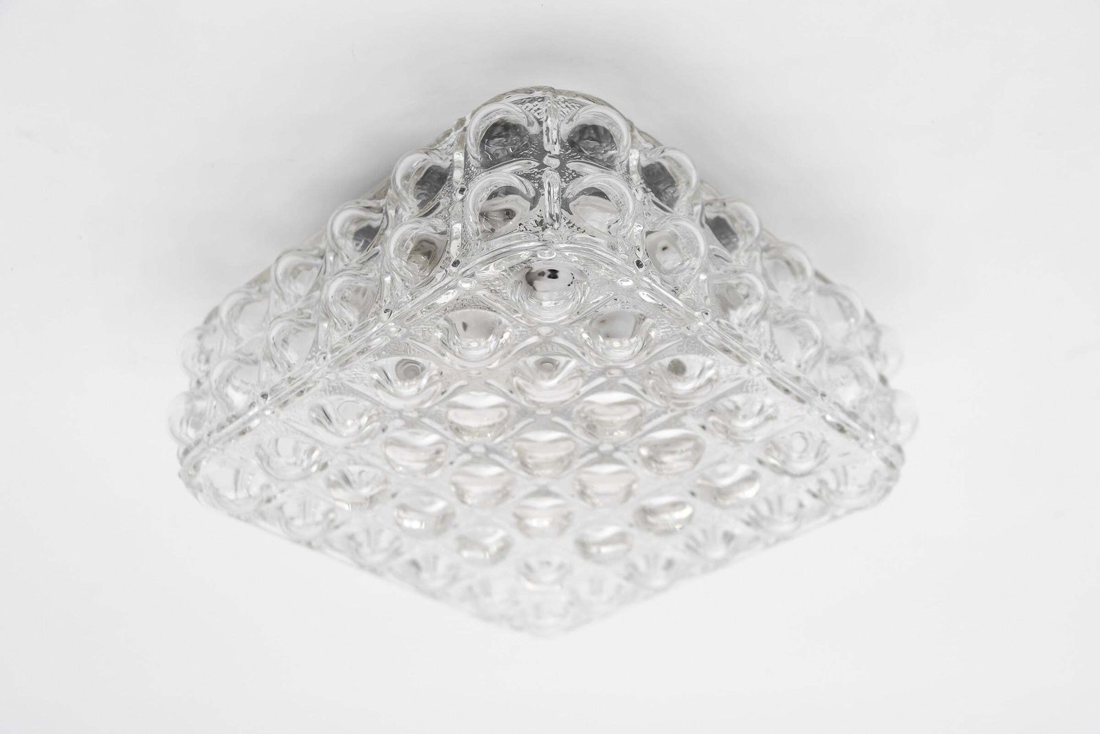1 Of 3 Clear Bubble Glass Flush Mount Lamp By Helena Tynell, Germany 1960s photo vinterior