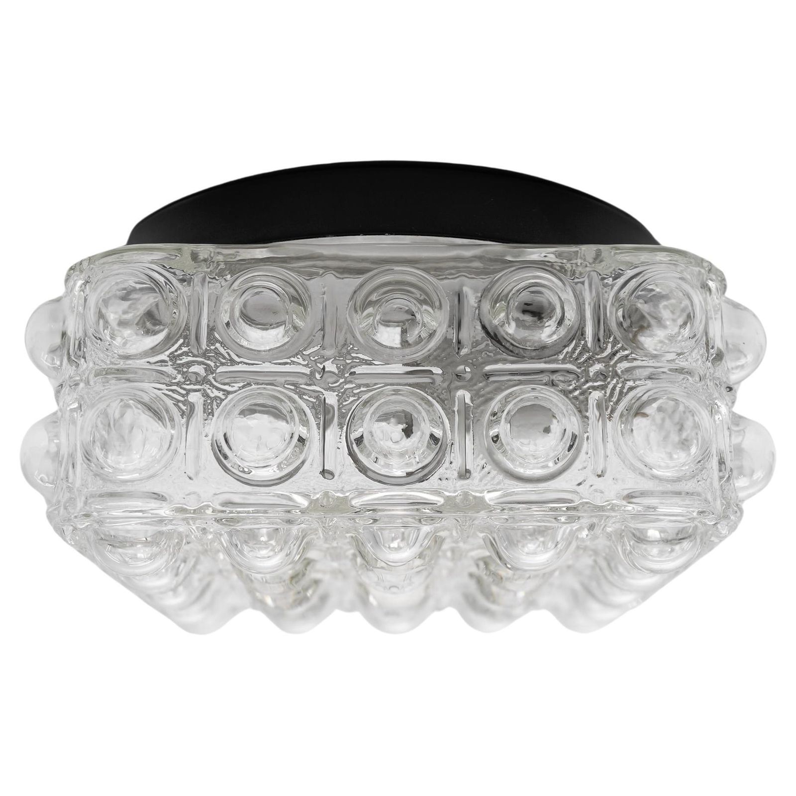 1 Of 2 Clear Bubble Glass Flush Mount Lamp By Helena Tynell, Germany 1960s