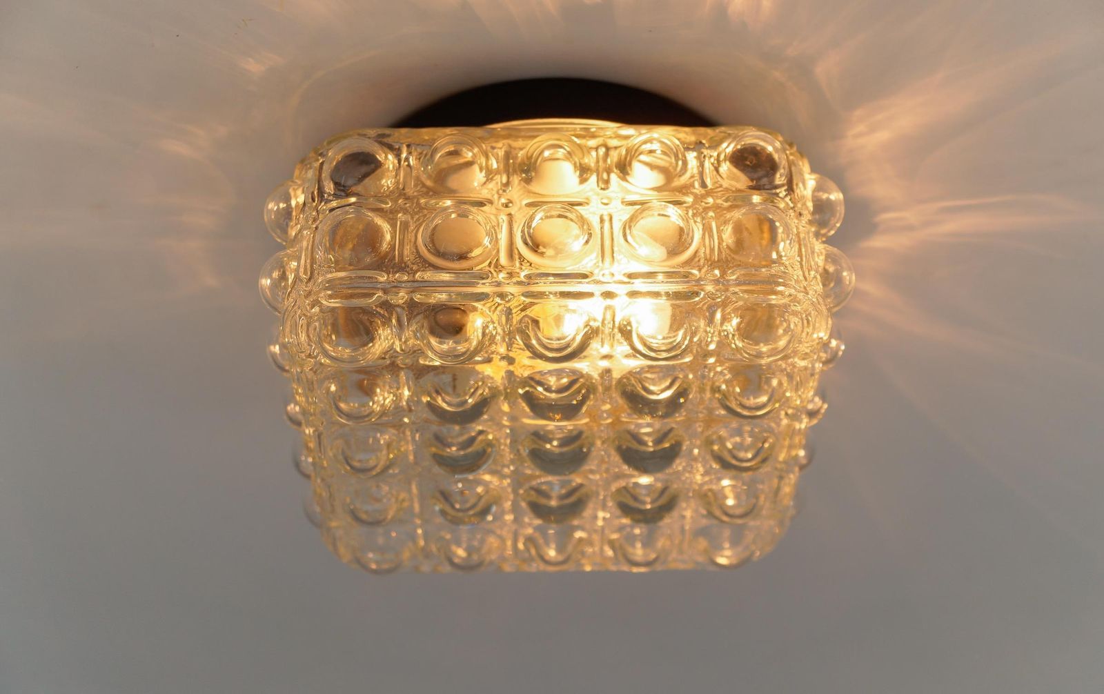 1 Of 2 Clear Bubble Glass Flush Mount Lamp By Helena Tynell, Germany 1960s photo 595.0