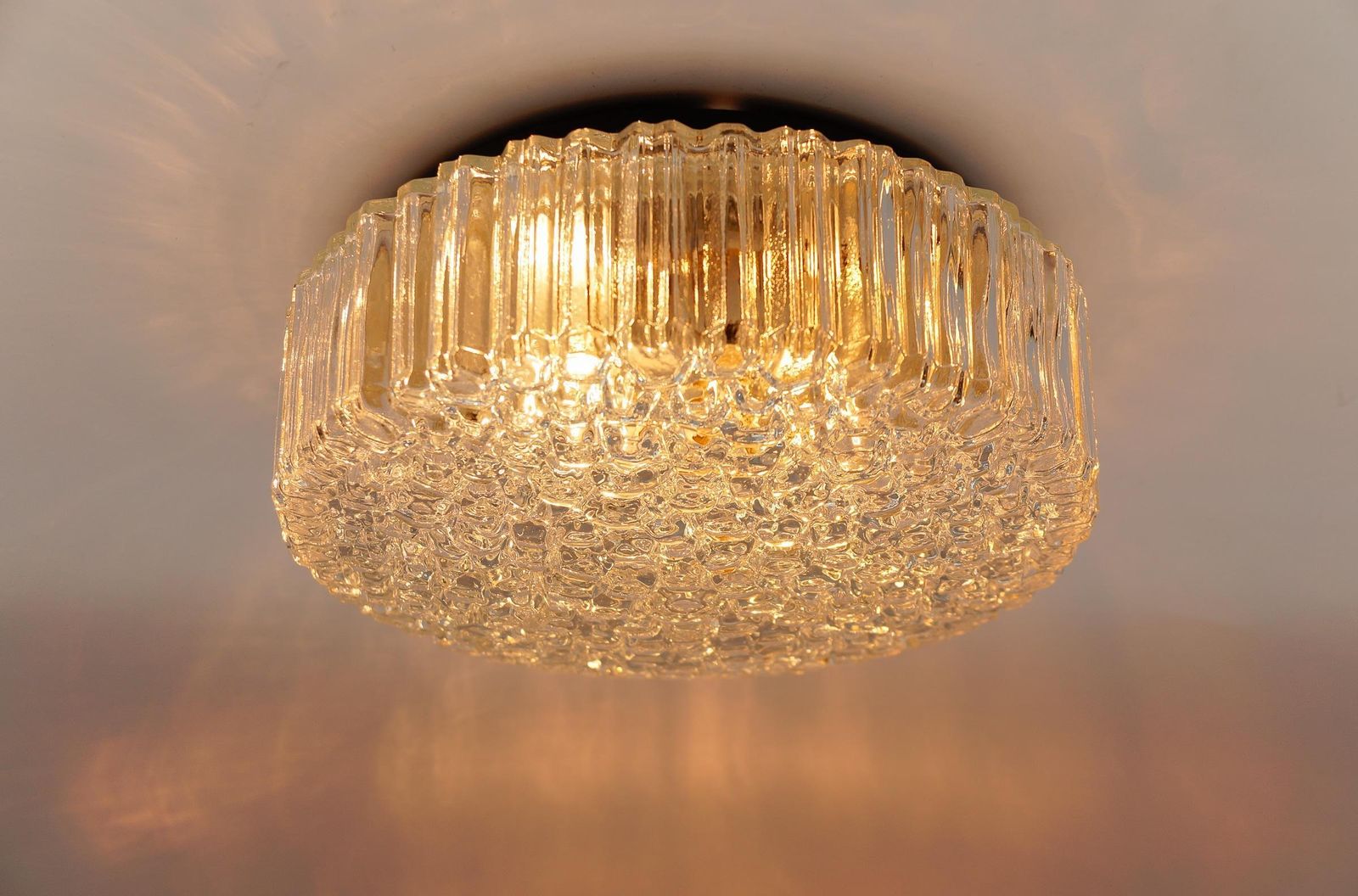 1. Of 2 Lovely Large Bubble Glass Flush Mount Lamp By Helena Tynell For Limburg photo for sale