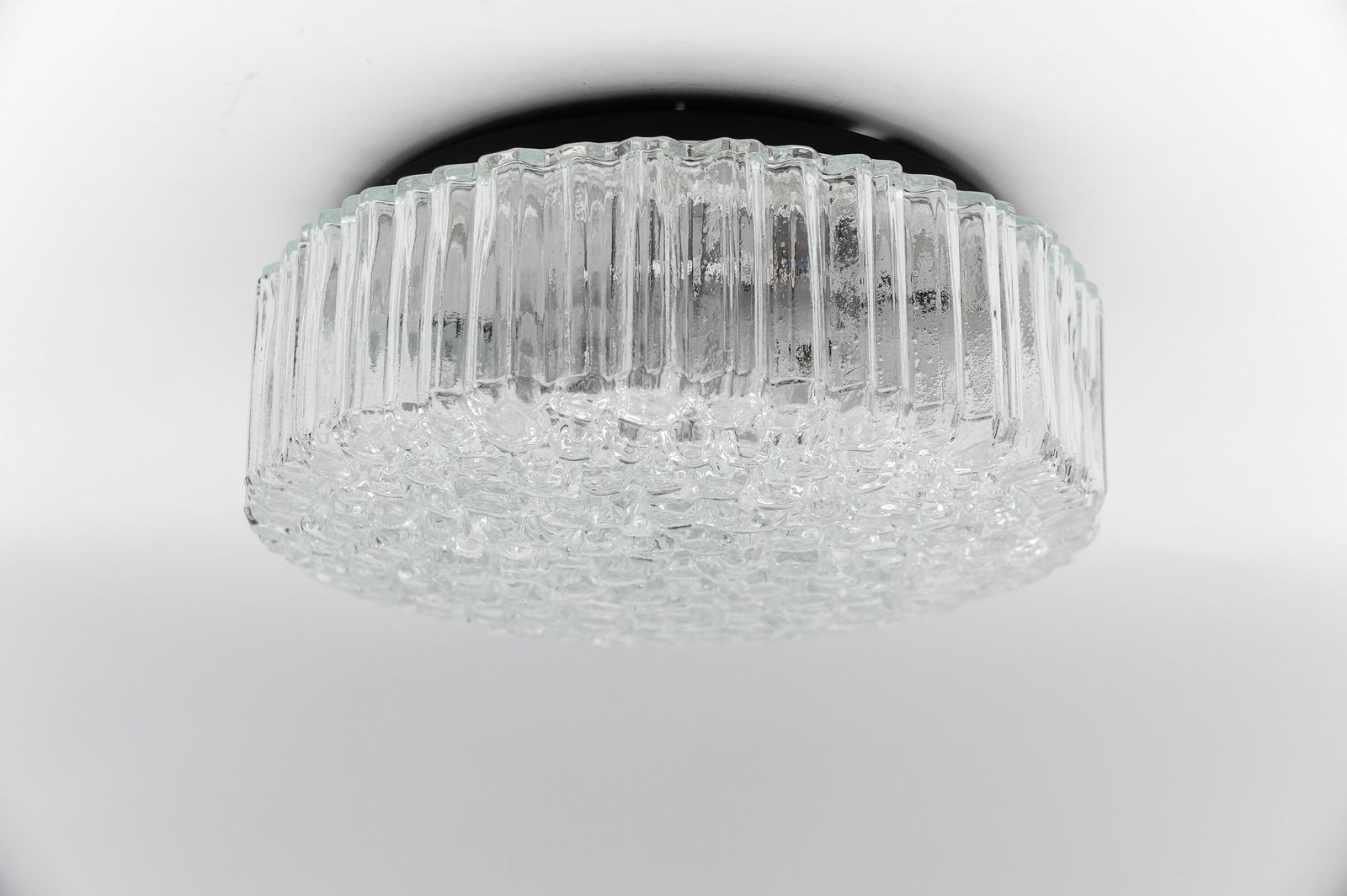 1. Of 2 Lovely Large Bubble Glass Flush Mount Lamp By Helena Tynell For Limburg photo vintage
