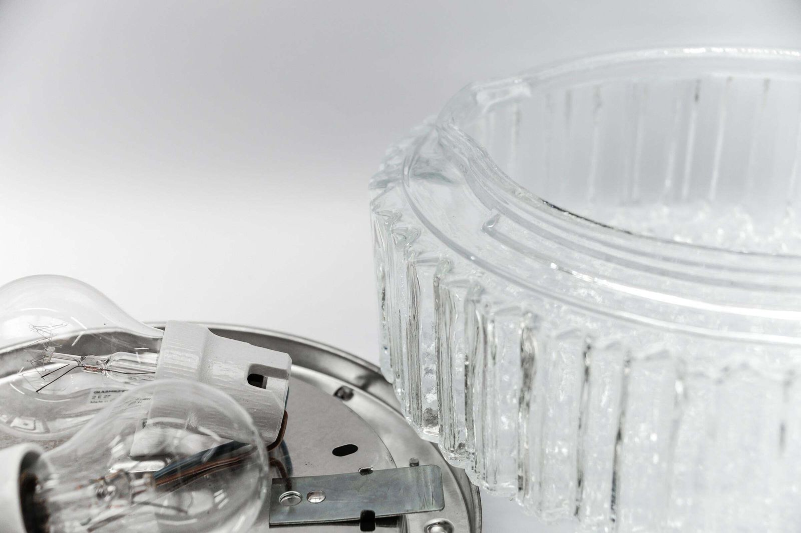 Lighting 1. Of 2 Lovely Large Bubble Glass Flush Mount Lamp By Helena Tynell For Limburg photo