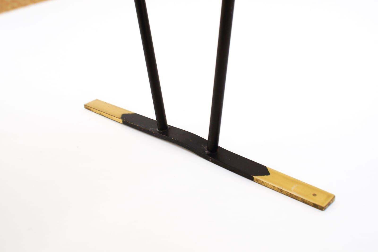 photo furniture Elegant Brass And Metal Magazine Rack Mid Century Modern, 1950s, Austria