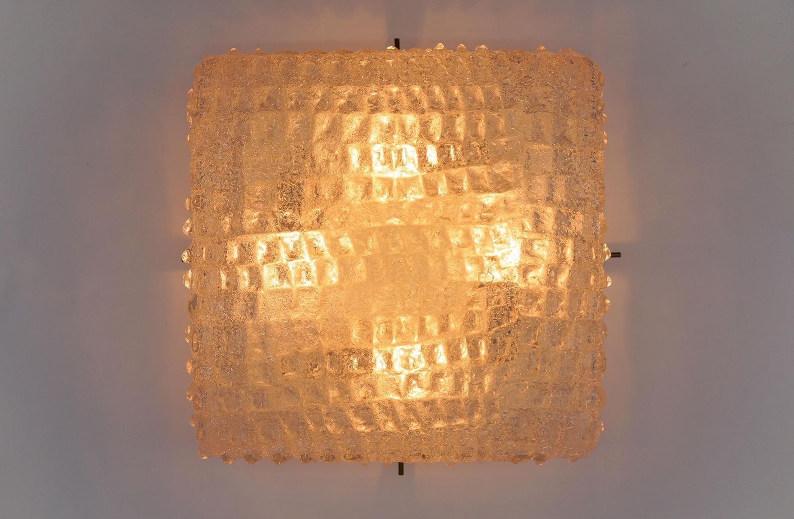 photo furniture Murano Glass Flush Mount Lamp With Crocodile Skin Surface Texture By Hillebrand