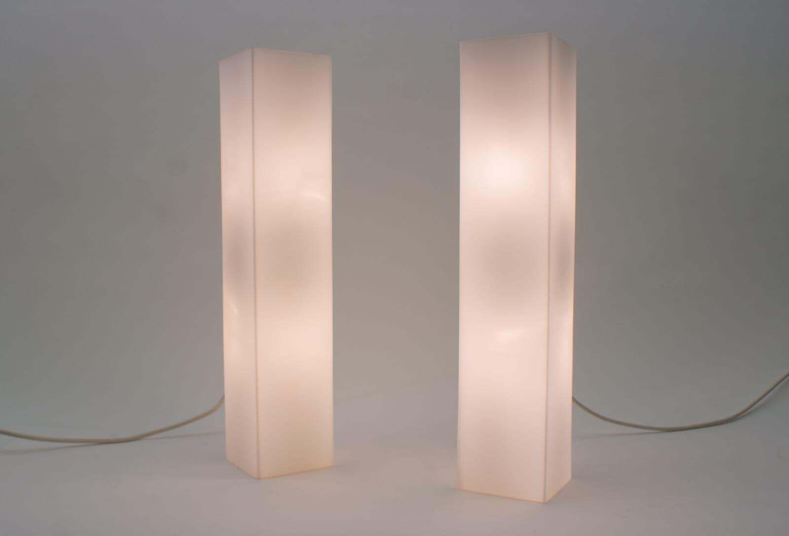 Huge Elegant Opal Glass Wall Lamps From Staff, 1960s, Germany, Set Of 2 photo for sale