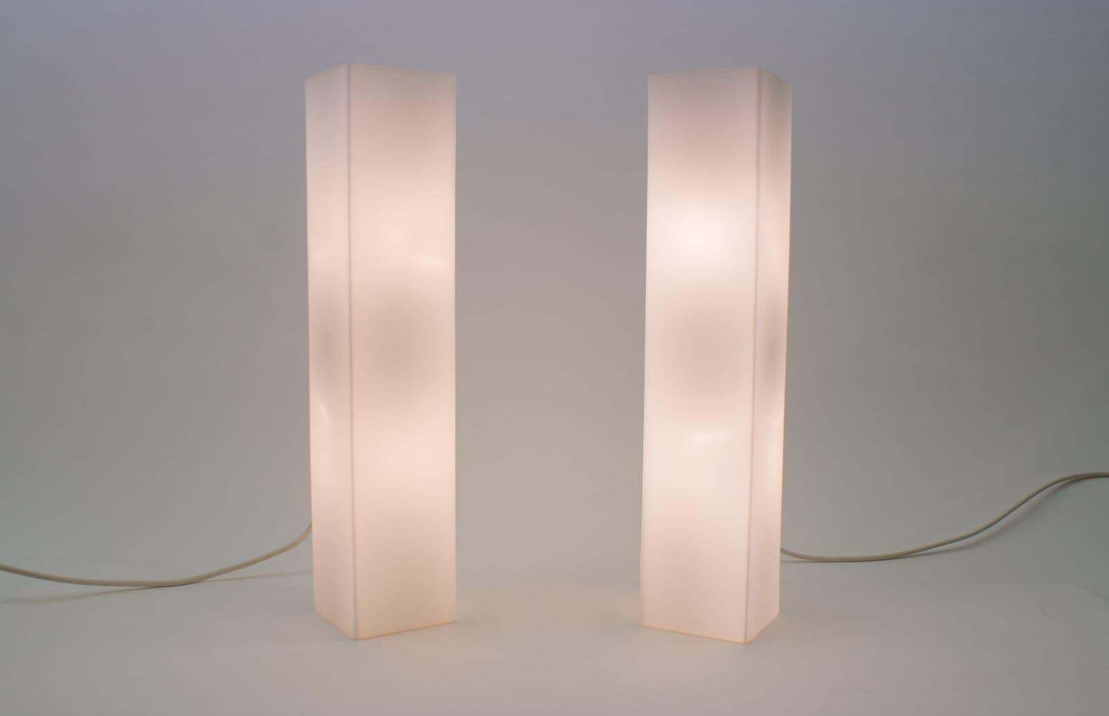 Huge Elegant Opal Glass Wall Lamps From Staff, 1960s, Germany, Set Of 2 photo 1529.0