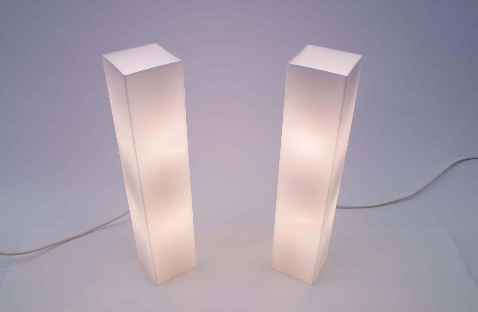 Huge Elegant Opal Glass Wall Lamps From Staff, 1960s, Germany, Set Of 2 photo vinterior